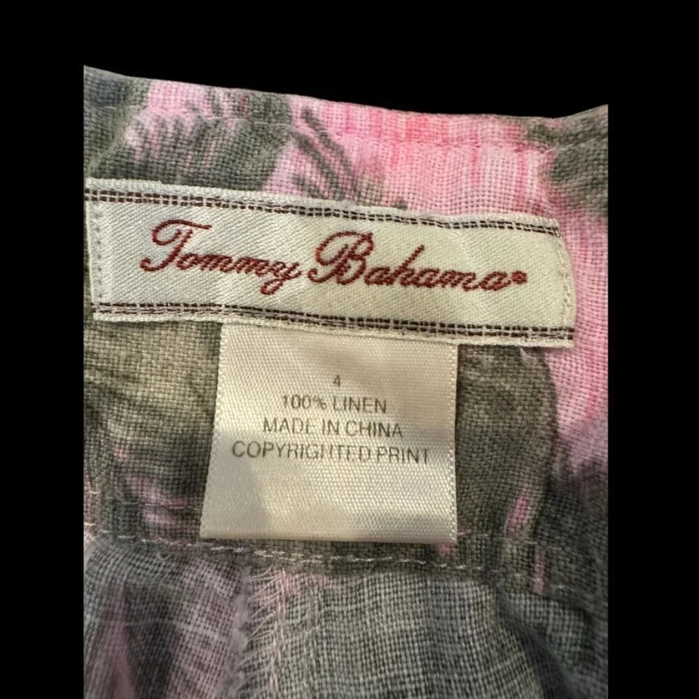 100% linen Tommy Bahama shorts size 4 - Picture 3 of 4